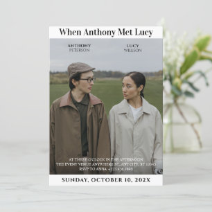 Invitation Mariage photo minimaliste unique