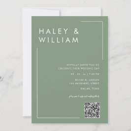 Invitation Mariage photo moderne blanc simple minimaliste