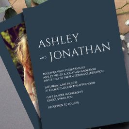 Invitation Mariage photo moderne Gras & Minimaliste