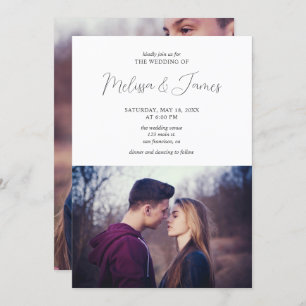 Invitation Mariage photo moderne minimaliste