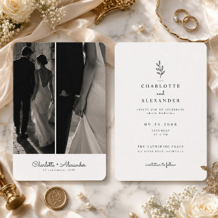 Invitation Mariage Photo Moderne Séparé