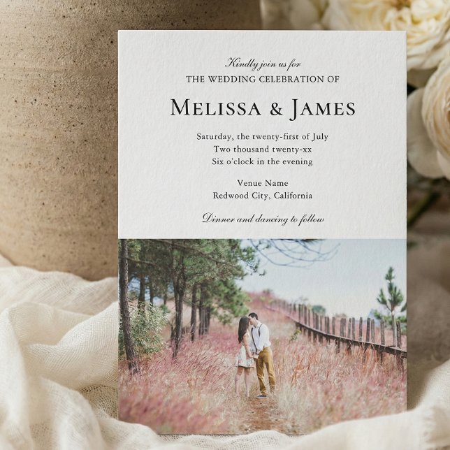 Invitation Mariage photo moderne simple (Créateur téléchargé)