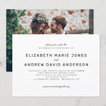 Mariage photo noir blanc moderne classique