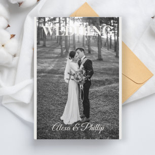 Invitation Mariage photo romantique minimaliste