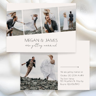 Invitation mariage photo stylé minimaliste moderne 