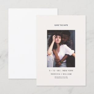 Invitation Mariage photo Ultra minimaliste de typographie mod