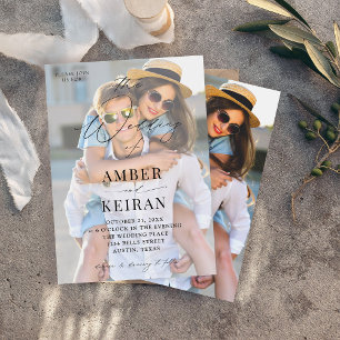 Invitation Mariage photo White Shades