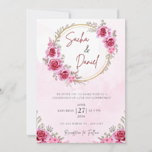 Invitation Mariage Pink Gold