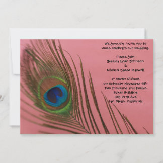 Invitation Mariage Pink Peacock