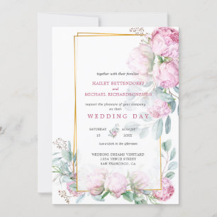 Invitation Mariage Pink Peony Bliss