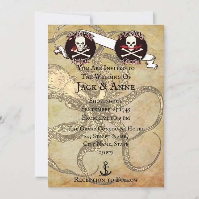 Invitation Mariage pirate (Devant)