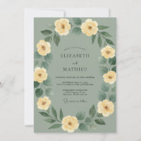 Mariage Pivoine Jaune Étain