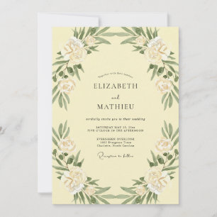 Invitation Mariage Pivoine Mousse Beurre