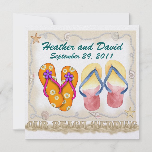 Invitation Mariage plage (Devant)