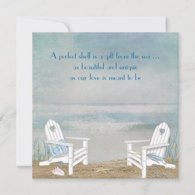 Invitation Mariage plage (Devant)