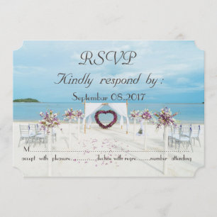 Invitation Mariage plage Arbor Floral RSVP