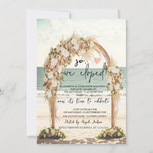 Invitation Mariage plage Arbor Rose Elopement Mariage