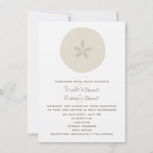Invitation Mariage plage - Dollar de sable