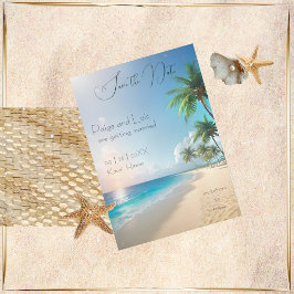 Invitation Mariage plage Enregistrer la date