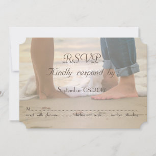 Invitation Mariage plage, Foots RSVP