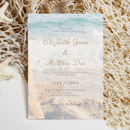 Invitation Mariage plage - Mariage de bord de mer - Plage rom