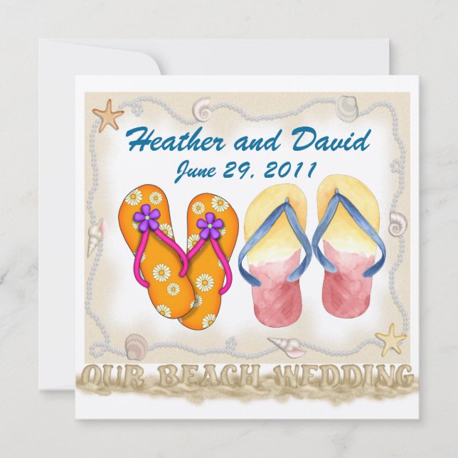 Invitation Mariage plage - SRF (Devant)