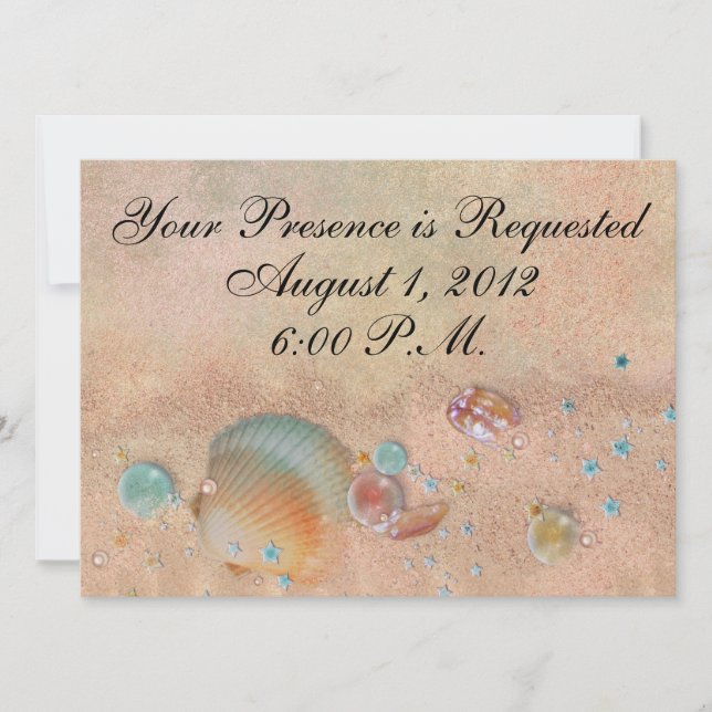 Invitation Mariage plage - SRF (Devant)