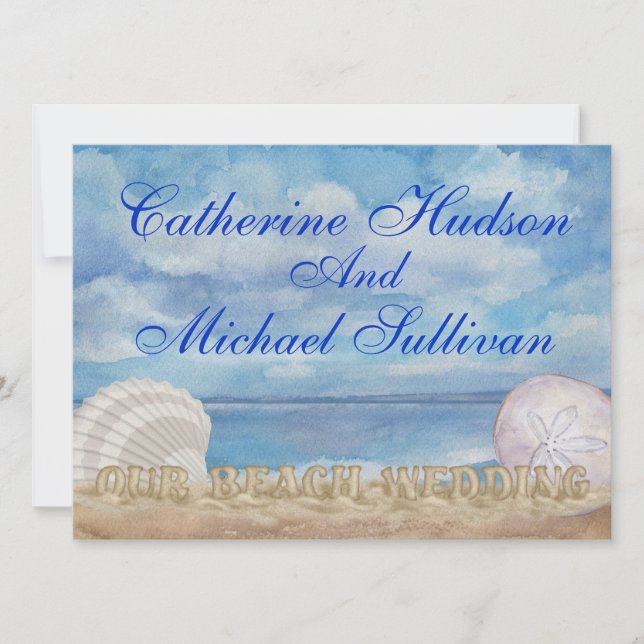 Invitation Mariage plage - SRF (Devant)