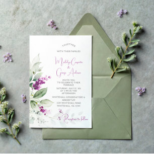 Invitation Mariage Plante de lavande violette