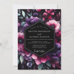 Invitation Mariage Plum Chiaroscuro Flora