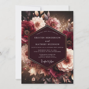 Invitation Mariage Plum Moody Bloom