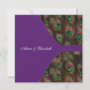 Invitation Mariage Plum Purple Paon
