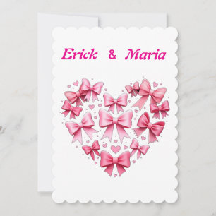 Invitation Mariage plus arcs roses de la Saint-Valentin 