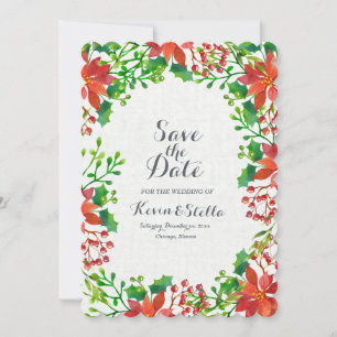 Invitation Mariage Poinsettia