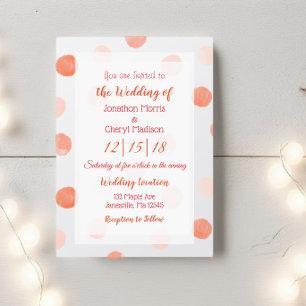 Invitation Mariage Pois de corail