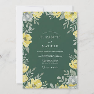 Invitation Mariage Poppy Vert Chasseur