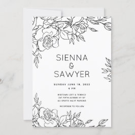 Invitation Mariage Posy de Roses