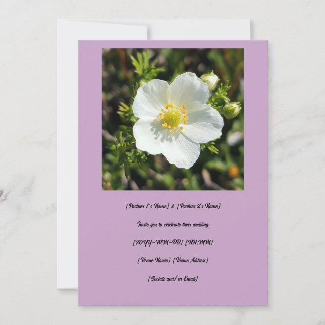 Invitation Mariage potentiel blanc (Devant)