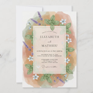 Invitation Mariage Prairie Biologique Abricot