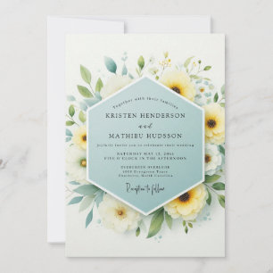 Invitation Mariage Prairie de Canari Sage