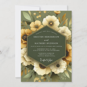 Invitation Mariage Prairie Dorée Olives