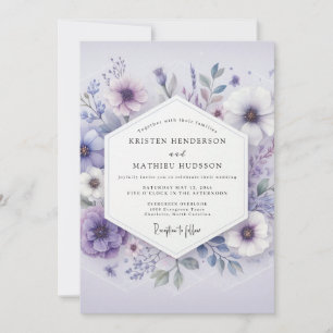 Invitation Mariage Prairie Fleurie de Lavande