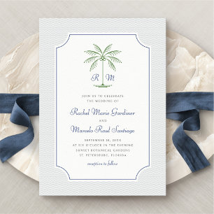 Invitation Mariage préppin minimaliste Nautique