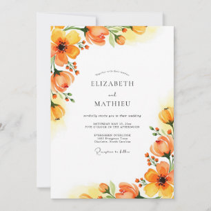 Invitation Mariage printanier captivant ambre