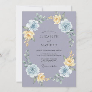 Invitation Mariage printanier pittoresque lavande