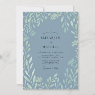 Invitation Mariage prospère bleu ardoise