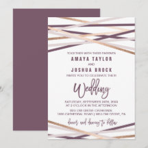 Mariage Purple Blush et Rose Gold Streamers