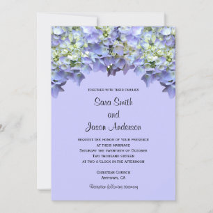 Invitation Mariage Purple Hydrangea