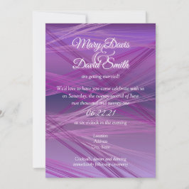 Invitation Mariage Purple Streaks