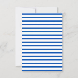 Invitation Mariage rayé bleu et blanc